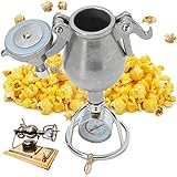 ADORZ Hand-Popcorn-Maschine, Hand-Edelstahl-Profi-Popcorn-Bratschale, Mini-Popcorn-Maschine mit...
