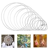 DTYGUIXE 16 Stück Metallringe zum Basteln, Drahtringe, Metall Deko Ringe zum Aufhängen,...