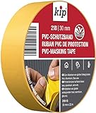 Kip PVC-Schutzband Profi Abklebeband für Maler und Lackierarbeiten, 30 mm x 33 m, Gelb