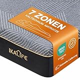 IKALIFE 7-Zonen Matratze Kaltschaum Kaltschaummatratze 160 x 200 cm, Gel Memory Foam Mattress, H3...