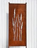 Edelrost Sichtschutz Gräser Motiv 162 cm x 53 cm Paravent zum Stecken Gartenstecker Edelrost...