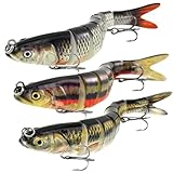 3 Stück Angelköder, Hecht Köder, Kunstköder Hecht, Kunstköder Wobbler Hecht, Fisch Köder für...