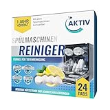 Aktiv 24x Spülmaschinenreiniger Tabs extra stark gegen Geruch & Kalk | Geschirrspüler Reiniger mit...