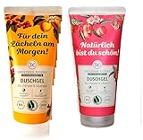 2er Pack Dresdner Essenz Duschgel Bio-Zitrone & Guarana und Bio-Mandel & Pfirsich 2 x 200 ml