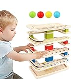 Montessori Ball Drop - Ball Drop and Roll Turm mit 8 Etagen und 4 Bällen | Rampe Wirbelnde...