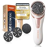 GRUNDIG Hornhautentferner elektrisch Hornhaut entfernen - schnell schöne Füße - Fußpflege Set...