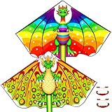 Großer Dragon Drachen Kinder, Flugdrachen für Kinder und Erwachsene, Einfach zu fliegen für...