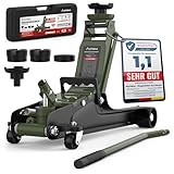 Wagenheber 2,5T extra flach – Hydraulischer Rangierwagenheber mit Transportkoffer, 3 Gummiauflagen...