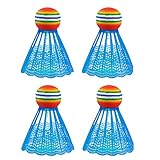 HOODANCOS 4 STÜCKE LED Nylon Federbälle für Badminton Praktische Sportzubehör für und Fitness...