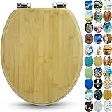 SANFINO® Bambus WC Sitz mit Absenkautomatik, edle Holz-Optik und hochwertige Qualität, hoher...