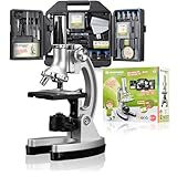 Bresser junior Einsteiger Mikroskop-Set Biotar 300x-1200x für Kinder mit batteriebetriebener...