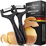 Schwertkrone® Sparschäler 2er Set [MADE IN SOLINGEN - GERMANY] - Kartoffellschäler...