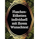 12 Flaschenetiketten selbstklebend mit Text personalisiert - Etikett VIP Gold-Look - Flaschen...