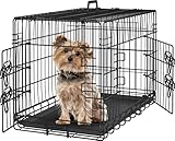 Yaheetech 76,2 cm Hundebox Doppeltür Hundebox mit Trennwand für Welpen, zusammenklappbare...