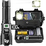 BEYSTE Taschenlampe LED Aufladbar, LED Taschenlampe Extrem Hell 500000 Lumen, Taktische Taschenlampe...