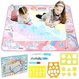 Wasser Doodle Matte, Aqua Magic Doodle Malmatte 80 x 100CM, Malmatte mit Wasserstift Werkzeuge...
