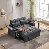Zubaliya Schlafsofa, 2-Sitzer, mit USB und verstellbarer Rückenlehne, 2-Sitzer-Sofa mit verstecktem...