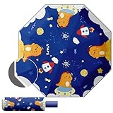 Dongcill Regenschirm Kinder reflektierend,Taschenschirm mit Reflektorband, Taschenschirm mit...