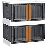 StarryTiger 2 Stück 72L Aufbewahrungsbox mit Deckel - Zusammenklappbar Aufbewahrungsboxen,...