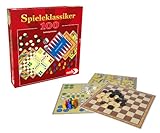 Noris 606111686 Spieleklassiker mit 100 Spielmöglichkeiten wie Mühle, Dame, Backgammon oder Nur...