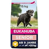 Eukanuba Hundefutter mit frischem Huhn für große Rassen, Premium Trockenfutter für Senior Hunde,...