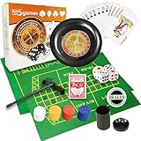 IIDEA Professionelles Roulette-Rad Set, 10 Zoll Spielrad mit 100 Chips, 3 verschiedenen...