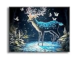 Diamond Painting Anlage Reh Diamond Painting Erwachsene, DIY Stickerei Kreuzstich Set, kristalle...