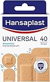 Hansaplast Universal Pflaster (40 Strips), schmutz- und wasserabweisende Wundpflaster, Pflaster Set...