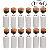 12Pcs Billard-Queue-Spitzen,12mm Ersatz-Schraubspitzen,Harte Billard Pool Queue Tipps Messing...