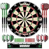 Winmau Dartscheibe - Masters Pro Profi Dartscheibe Steeldart aus Sisal - Enthält Dartscheibe,...