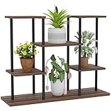 Outsunny 4-Etagen Pflanzenständer, 61,5 cm hoch Blumenregal Pflanzenregal aus Holz, mehrstöckig...