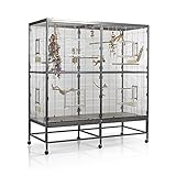 Montana Cages | Vogelvoliere Casa 150 | Antik-Platinum | Voliere für Wellensittiche,...