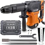 IXES Abbruchhammer IX-DB1500 inkl. Spitz- & Flachmeisel | 20 Joule Schlagkraft | 1300W Leistung |...