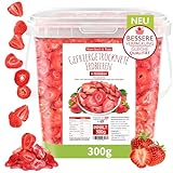 MeerBach & Rose Erdbeeren gefriergetrocknet, 300g gefriergetrocknete Früchte in Scheiben, frei von...