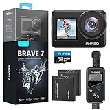 AKASO Brave 7 Action Cam 4K30FPS mit 64GB U3 microSDXC Speicherkarte 20MP WiFi Unterwasserkamera...