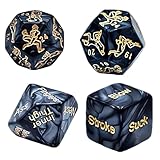 GNALIA Sex Würfel Paar 4 Stück, Würfelspiel 36 Positionen Mit Lehrbuch Humorspiel Geschenk Für...