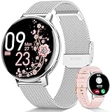 AIMIUVEI Smartwatch Damen Rund, Fitnessuhr mit Telefonfunktion 24H Pulsuhr, SpO2,...