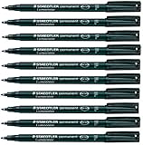 Staedtler Lumocolor Permanentmarker, fein, wasserfest, schmutzresistent, schnell trocknend, für CD...