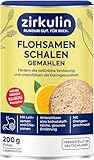 Zirkulin Flohsamenschalen gemahlen mit Chia und Leinsamen, hochwertige Ballaststoffe zum Trinken mit...