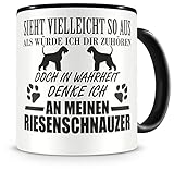 Samunshi® Ich denke an meinen Riesenschnauzer Hunde Tasse Kaffeetasse Teetasse Kaffeepott...