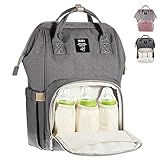 IPARTS EXPERT Wickelrucksack für Babys, Reisetasche, wasserdicht, mit isolierten Taschen, große...