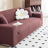 Hixingo Stretch Waschbar Sofa Überzug, Sofa Cover 1 2 3 4 Sitzer Feste Farbe, Universal Elastische...