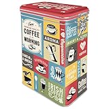 Nostalgic-Art Retro Kaffeedose, 1,3 l, Coffee Collage – Geschenk-Idee für Kaffee-Fans, Blech-Dose...