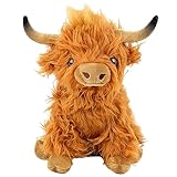 OCDSLYGB Hochlandkuh Plüschtier,Highland Cow Soft Plüsch Spielzeug,Schottische Hochlandkuh...