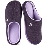 RockDove Damen Original Zweifarbige Hausschuhe mit Rückstellschaum, 40/41 EU, Aubergine