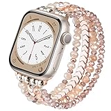 MOFREE Perlenarmband kompatibel mit Apple Watch Band 42 mm/44 mm/45 mm, Serie 9/8/7/SE/6/5/4/3/2/1,...