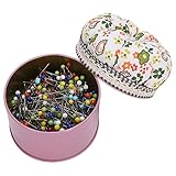 Riuulity 500 Stück Nadelbox aus Glas, Weißblechbehälter, Quilt-Nähzubehör für Hochzeitsblumen