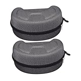 GRIRIW 2 Stück Großes Hartschalen brillenetui für Motorrad Skibrillen Stoßfest mit Weicher...