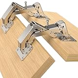 Furniware 2 Stück 170 Grad Soft Close Scharniere für Schranktüren, Kein Vorbohren...