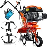 MASKO® Benzin Gartenfräse MK-909 Motorhacke 2,2kW (3PS) 139ccm | Ackerfräse mit 36cm...